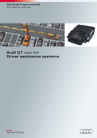 SSP 635 Audi Q7  type 4M  Driver assistance systems 
